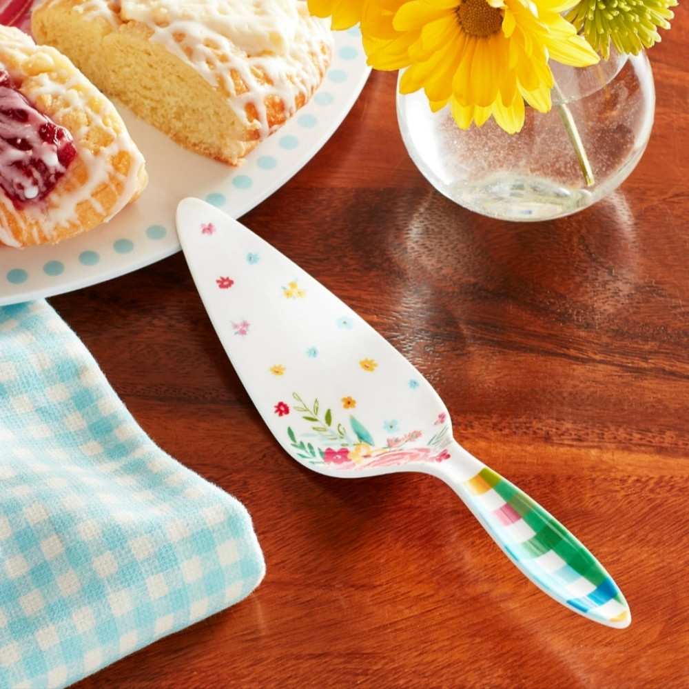 PW cake / pie SERVER 🥧 floral PIONEER WOMAN brand new